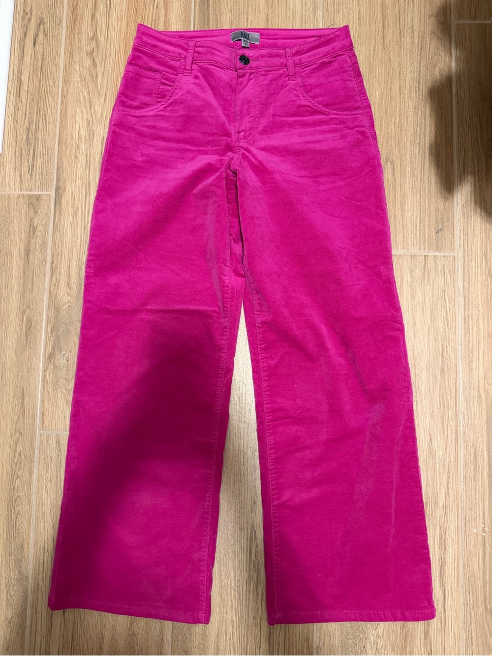 Kut from the Kloth Hot Pink Wide Leg Corduroy Jeans